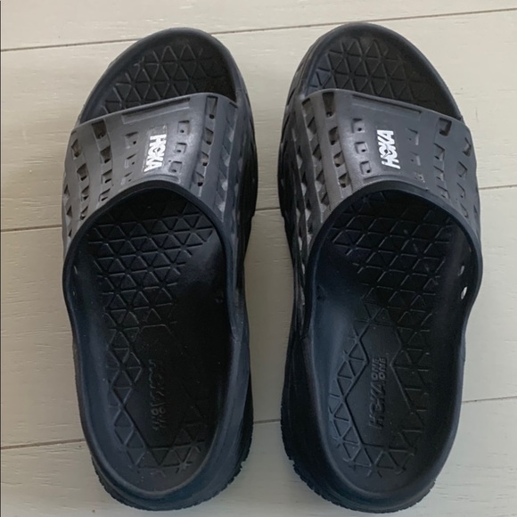 Hoka One One Black Slide Sandals - Picture 2 of 4